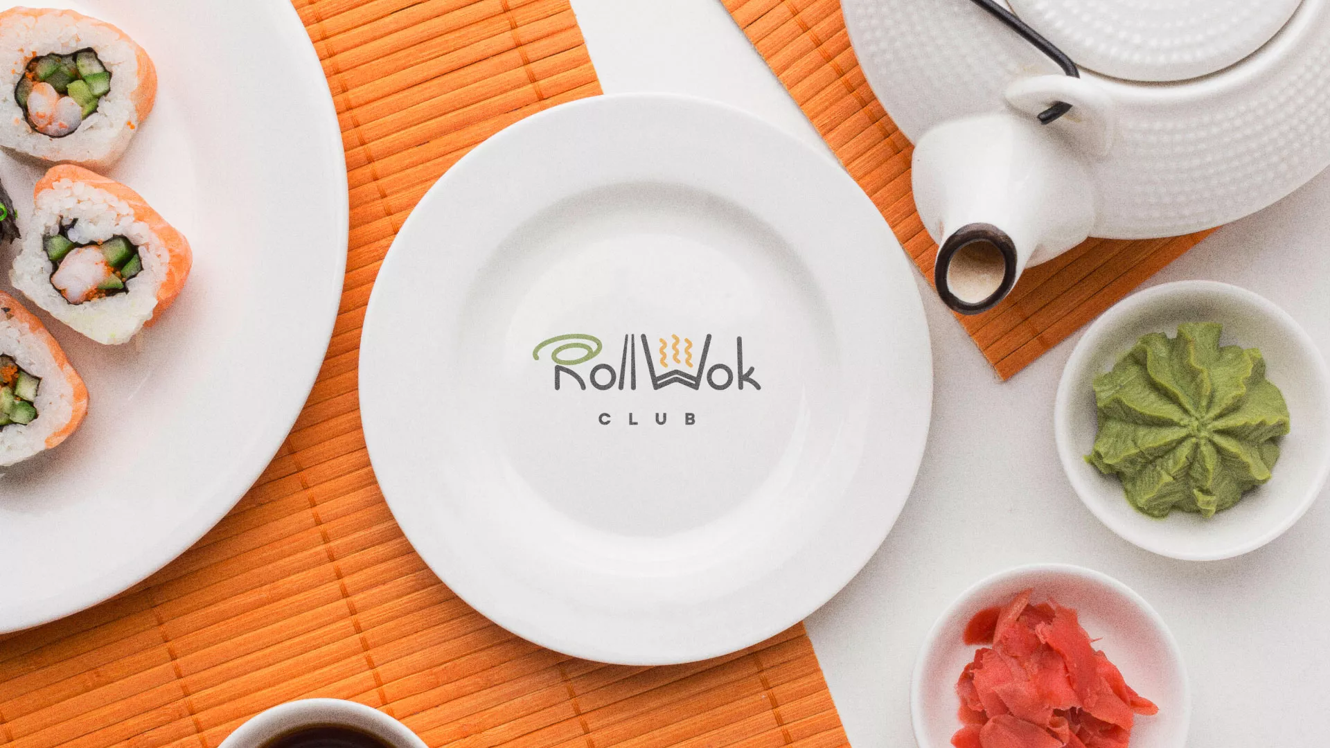 Разработка логотипа и фирменного стиля в Мамоново для суши-бара «Roll Wok Club» Разработка логотипа и фирменного стиля в Мамоново для суши-бара «Roll Wok Club»